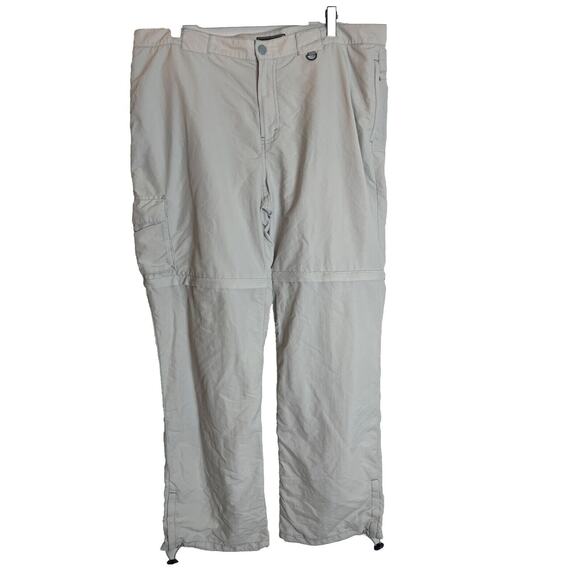 Eddie Bauer Pants Womens 18 Plus Hiking Ivory Lightweight Casual Convertible‎ - Picture 1 of 13